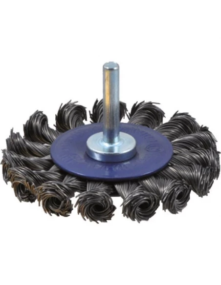 Brosse circulaire sur tige prodiam 75 ep 12 fil acier torsade 0 50