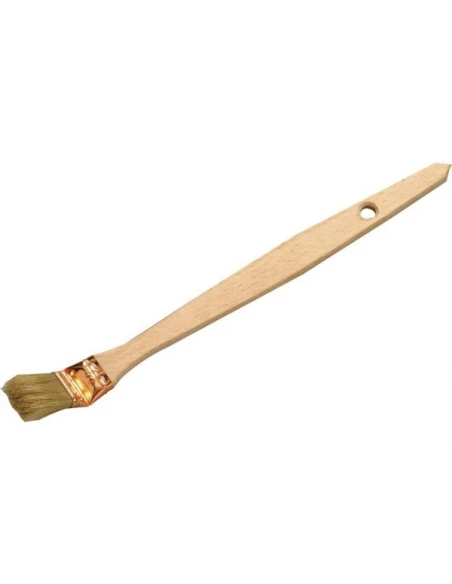 Pinceau radiateur super virole coudée soies pures manche bois 35 mm
