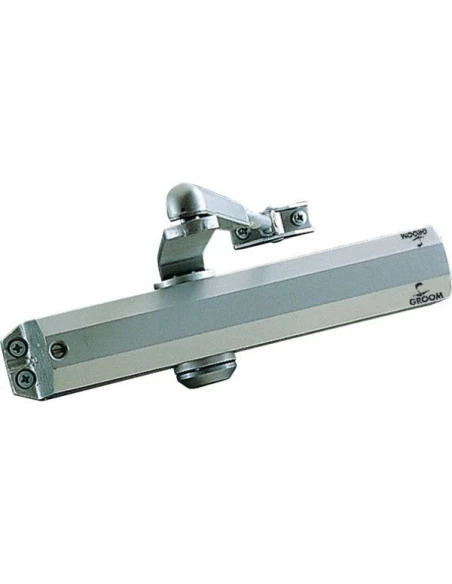 Ferme porte argent gr010 bras reglable std 1