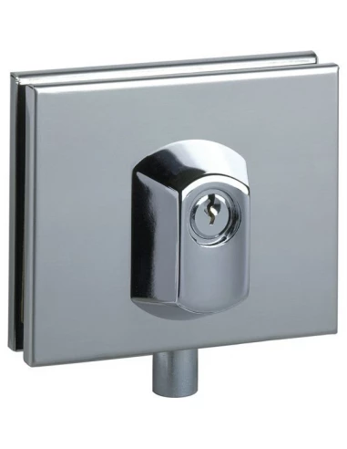 Serrure basse pour porte en verre - inox poli