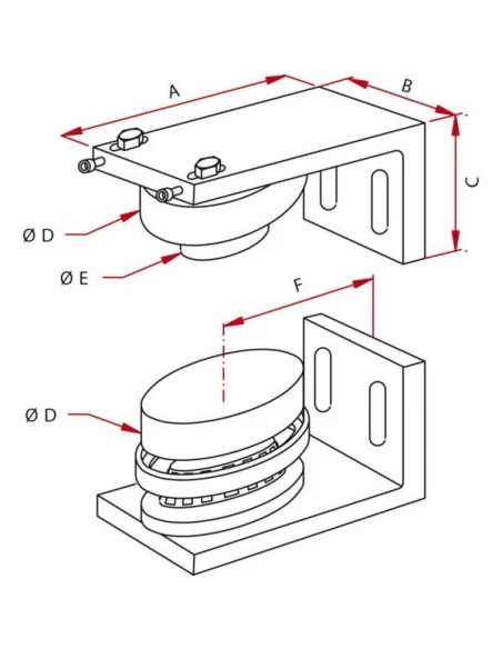 Pivot portail haut et bas d 50mm