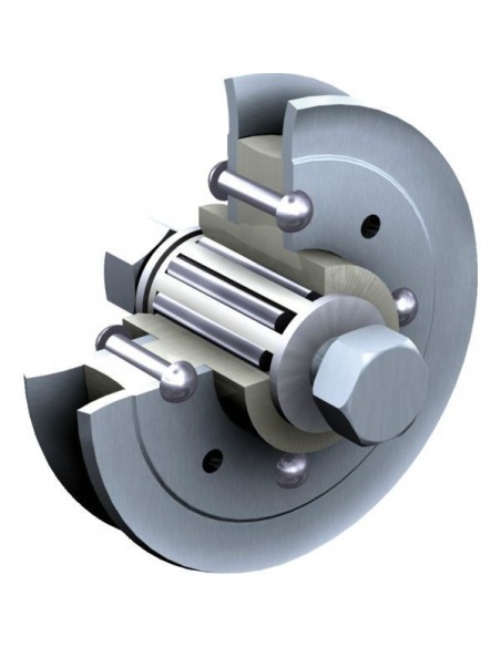 Accessoire pour portail galet flasque acier 1002