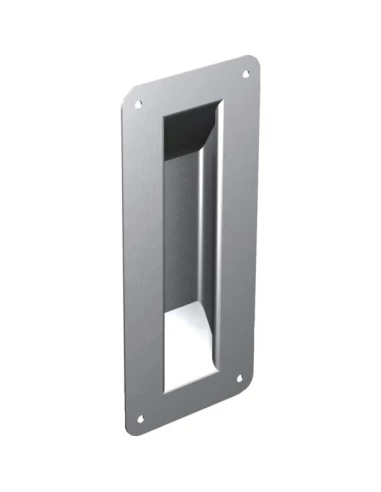 Poignee cuvette 200x90mm aencastrer acier 15-10 zingue l 200 mm larg 90 mm