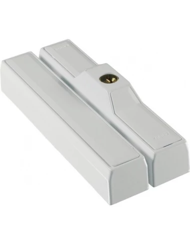 Verrou pour fenetre avec 2 penes a crochet 134 x 50 mm blanc