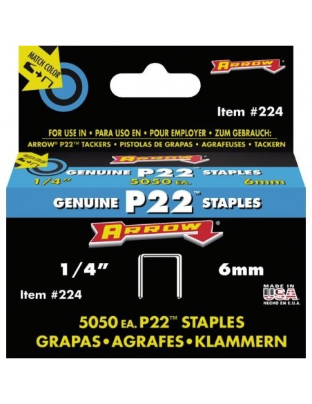 Agrafes arrow p22-8mm boite 5000225i