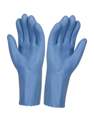 10 Gant latex naturel bleu tout enduit s-coton interlock taille7 1-2