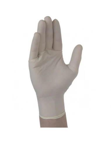 Gant latex fin a usage unique poudre boite de 100 gants taille 9-10