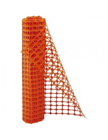 Barriere de signalisation grillage de protection orange rouleau 50 m