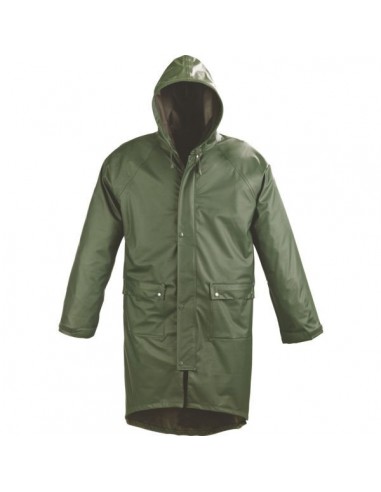 Manteau de pluie 100 % pu - vert taille m
