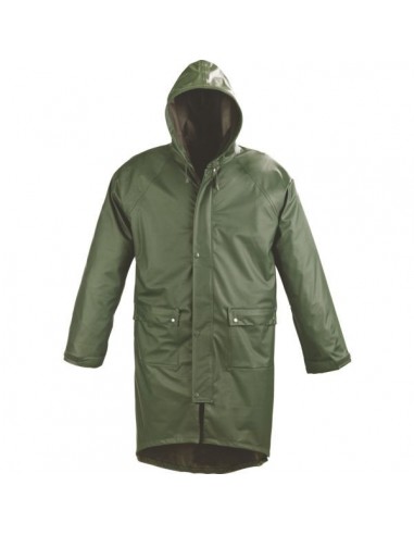 Manteau de pluie 100 % pu - vert taille l