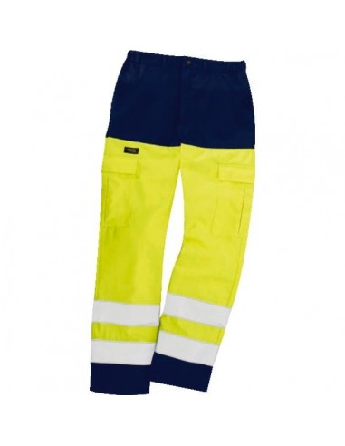 Pantalon hivi workvision jaune-bleu entrejambe 82 cms - taille 5