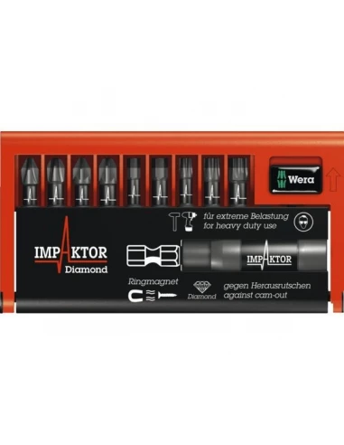 Embout pozidriv : compo 9 embout + porte embout en etui