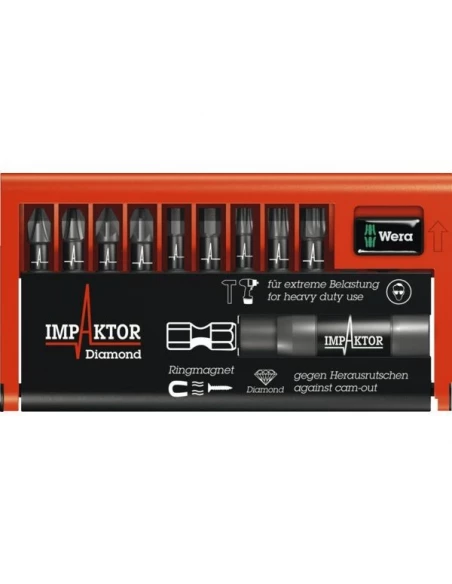 Embout pozidriv : compo 9 embout + porte embout en etui