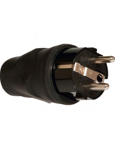 Fiche electrique caoutchouc male 2 p + t - 16 a 250 v ïp44 - brochage nf