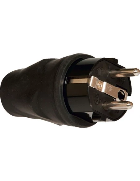 Fiche electrique caoutchouc male 2 p + t - 16 a 250 v ïp44 - brochage nf