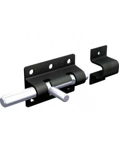 Verrou de box avec porte cadenas à visser tige acier zingue diam 16 mm