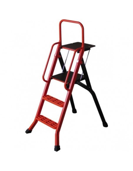 Escabeau alu laque 140 cm + tablette