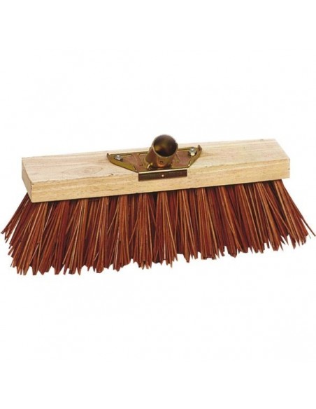 Balai cantonnier 31cm piassava naturel douille metal renforcee