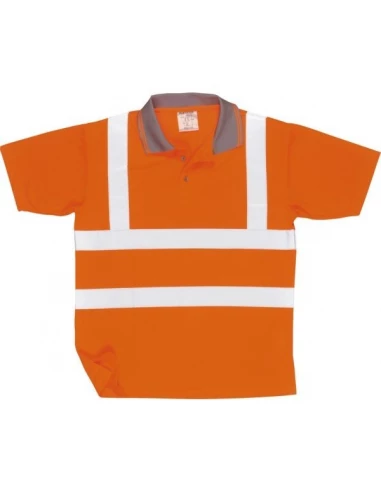 Polo Hi-Vis manches courtes couleur : Rouge taille M - PORTWEST