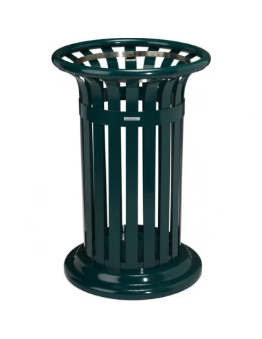 Corbeille tulipe 60 l metal verte ronde