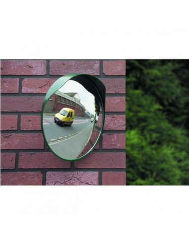 Miroir de sortie diametre40 cm distance vision 5mcasquette anti-pluie - vert