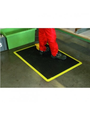 Tapis ergonomique mby83 25% nitrile 60x90 cm noir-jaune