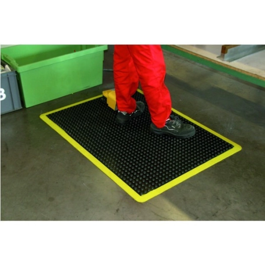 Tapis ergonomique mby83 25% nitrile 60x90 cm noir-jaune