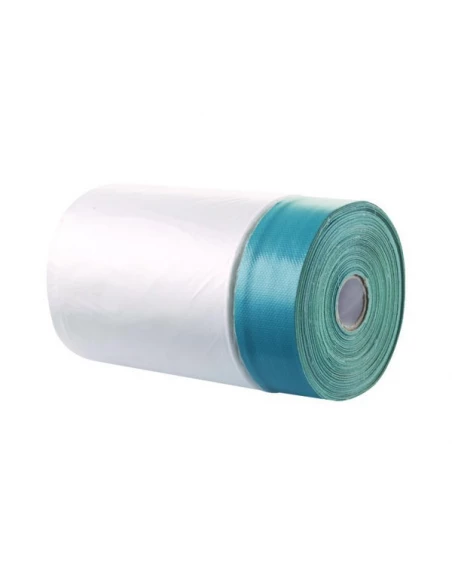 Bande a lisiere toile polyethylene adhesive bleu 18 m 1100 mm