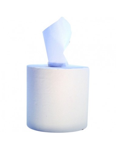 Bobine a devidage central blanc 2 plis colles 450 formats 19 6x23 cm