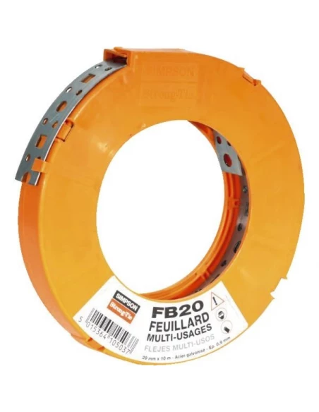 Feuillard perfore •acier galvanisé s250gd + z275 larg 20 lg10 ep 0,9