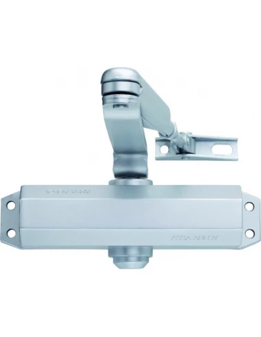 Ferme porte en applique bras compas force fixe 3 - argent