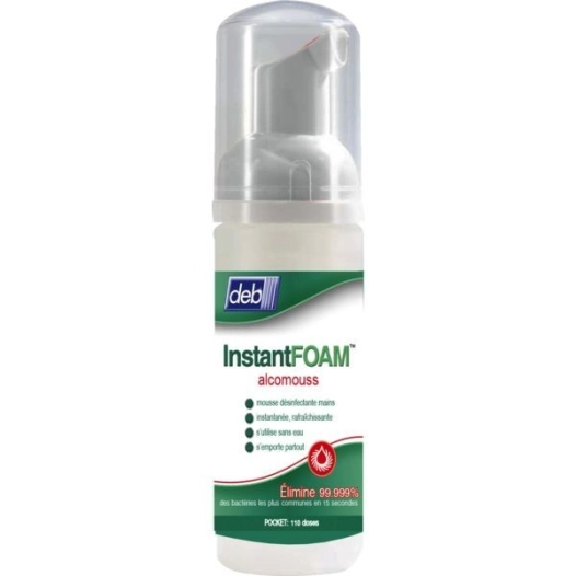 Mousse desinfectante hydroalcoolique deb instantfoam - flacon 250 ml