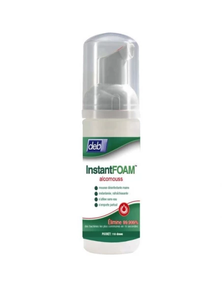 12 Deb instantfoam complete mousse pour la desinfection des mains flacon pompe 400 ml