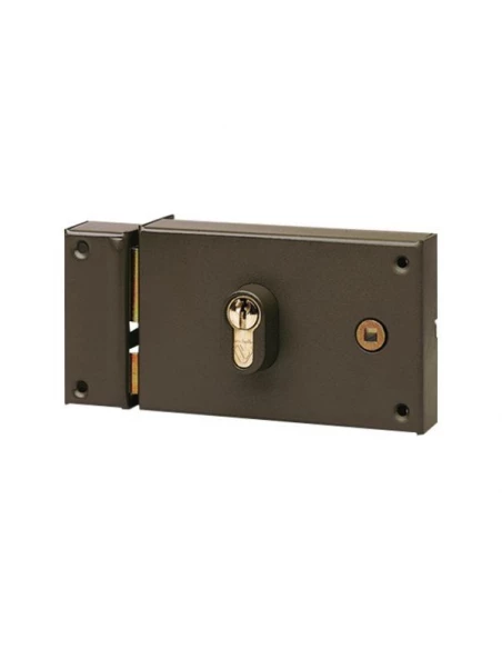 Serrure a cylindre profile enapplique verticale a tirage gauche 7215