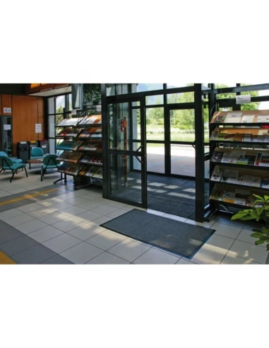 Tapis proprete cahors - florac velours brun marron 40 x 60 cms