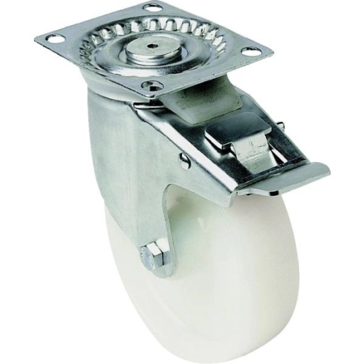 Roulette polyamide blanc fixe diam 50 h 67