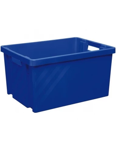 Bac industrie gerbable et emboitable 30 l bleu