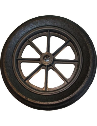 Roue de brouette a rayons bandage noir diam 400 ales 25