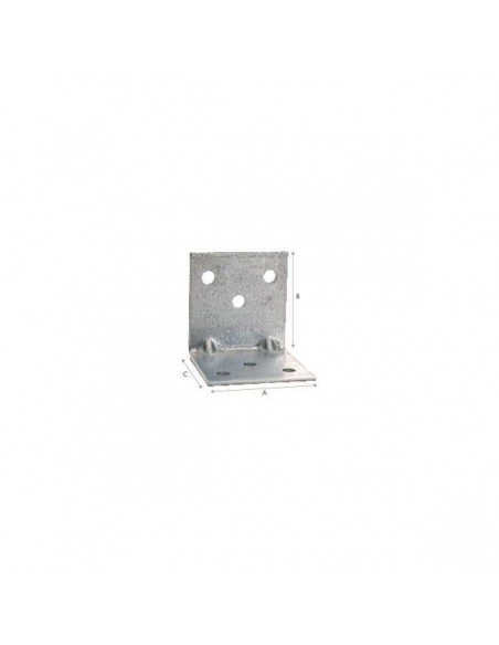 100 Equerre d'assemblage ea larg 20mm haut 40mm prof 40mm ep 2mm