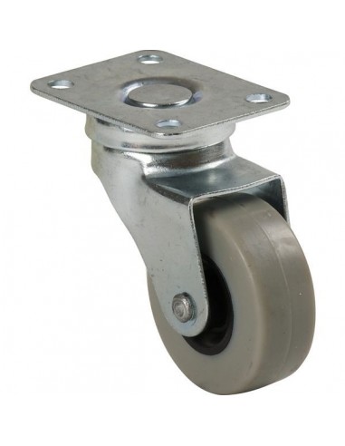 Roulette serie unic caoutchoucgris fixe diam 50 h 69