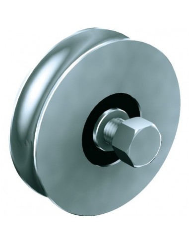 Galet acier 90° s-rail diam 80 200 kgs gorge v 20