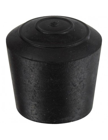 Embout rond enveloppant caoutchouc noir diam 16 mm x50 pcs