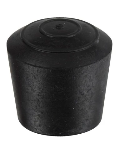 Embout rond enveloppant caoutchouc noir diam 16 mm x50 pcs