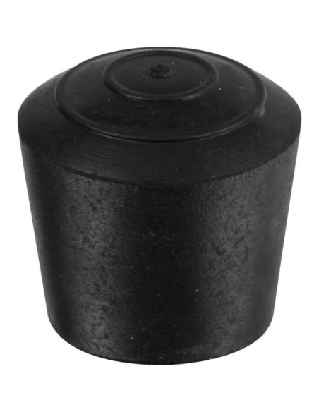 Embout rond enveloppant caoutchouc noir diam 16 mm x50 pcs