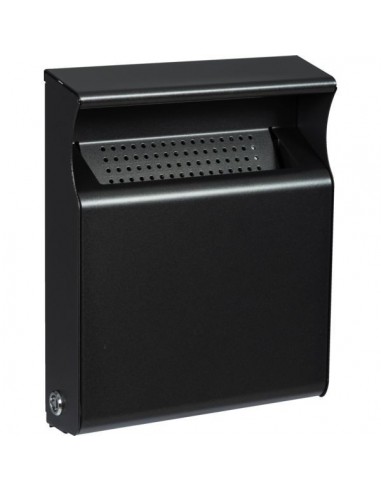 Cendrier mural exterieur aciermanganese 2 l - 282 x 230 x 60 mm