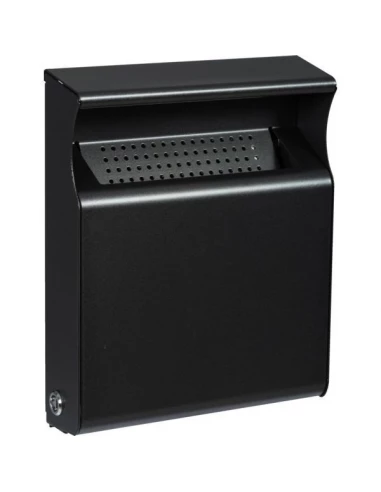 Cendrier mural exterieur aciermanganese 2 l - 282 x 230 x 60 mm