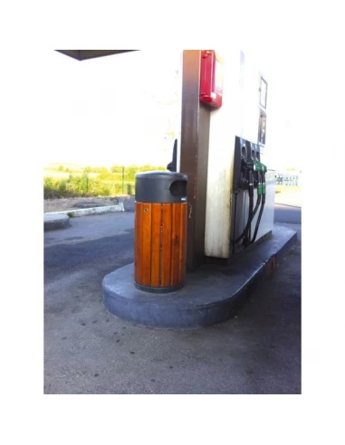 Corbeille bois-metal 40 l dim 350 x 780 mm