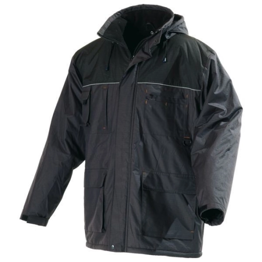 Parka. polyester ripstop enduit pvc palawa noir - taille xxl