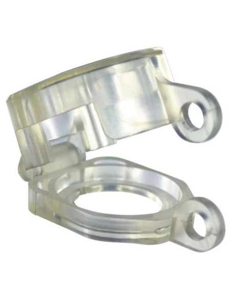 Bloque bouton diam 22 mm corps en resine transparente