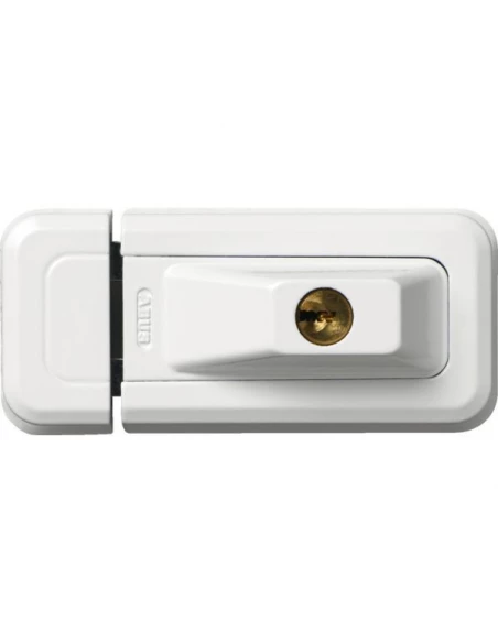 Verrou pour baie coulissante dim 99 x 46 mm laque blanc